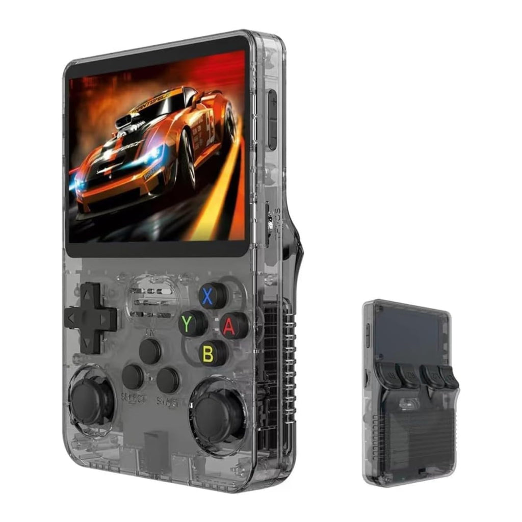 R36S handheld game console - Transparent Black